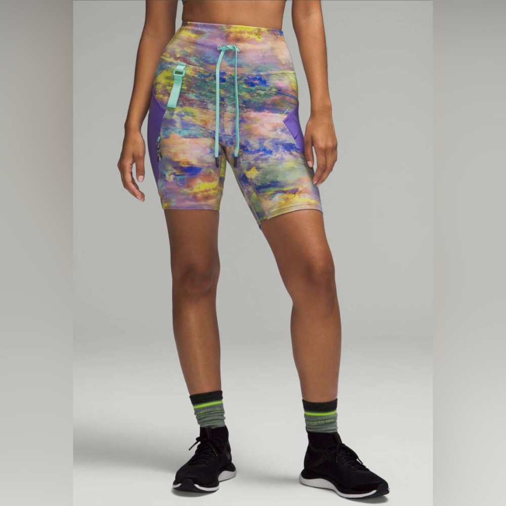 🆕Lululemon🍋Cargo Super-High-Rise Hiking Short 8" Altered Nature Multi Sz 2